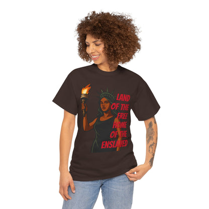 Statue of Liberty Tee, Empowerment Shirt, Unisex Cotton T-Shirt, Inclusive Fashion, Graphic T-Shirt for Freedom Lovers