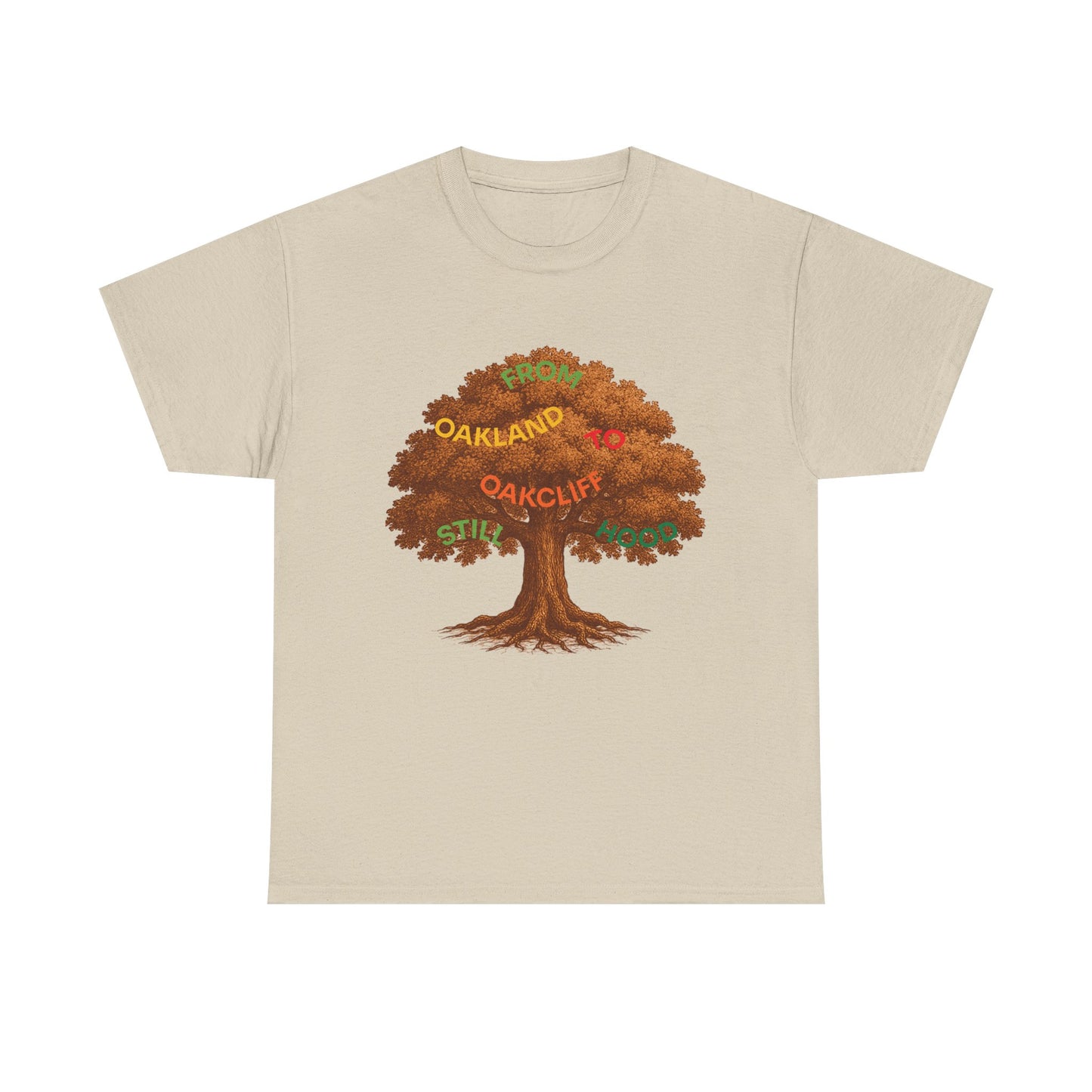 Oakland To Oakcliff Tree Unisex Cotton Tee, Nature Lover Gift, Casual Wear, Eco-Friendly Apparel, Unique Tree Graphic T-Shirt