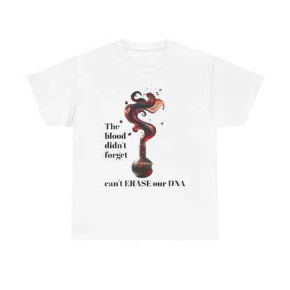 Emotional Statement Tee: 'The Blood Didn't Forget' Heavy Cotton Shirt, Affirmation T-Shirt, Gift for Gen Z, Unisex Cotton Top, [...]