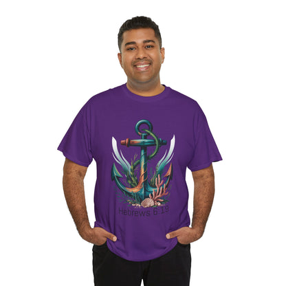 Anchor & Faith Unisex Heavy Cotton Tee - Hebrews 6:19 Inspirational Tee