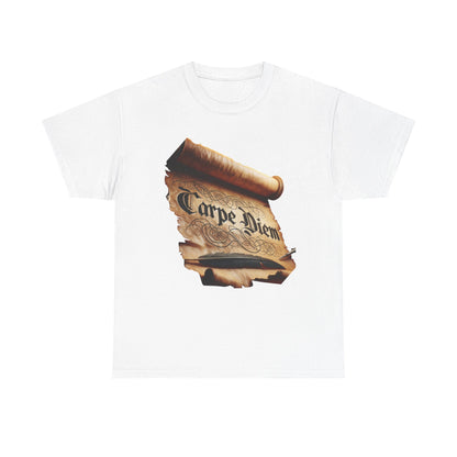 Carpe Diem Unisex Tee, Inspirational T-Shirt, Everyday Casual Wear, Gift for Students, Motivation Shirt, Creative Design Apparel