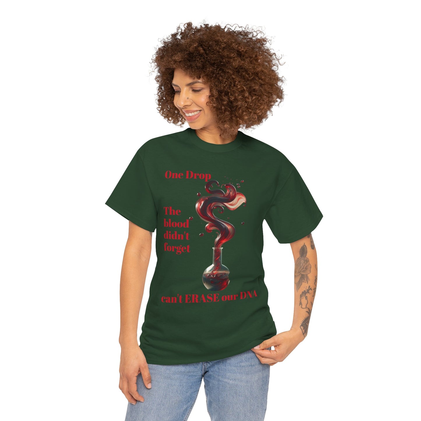 Emotional Statement Tee: 'The Blood Didn't Forget' Heavy Cotton Shirt, Affirmation T-Shirt, Gift for Gen Z, Unisex Cotton Top, [...]