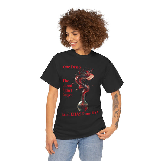 Emotional Statement Tee: 'The Blood Didn't Forget' Heavy Cotton Shirt, Affirmation T-Shirt, Gift for Gen Z, Unisex Cotton Top, [...]